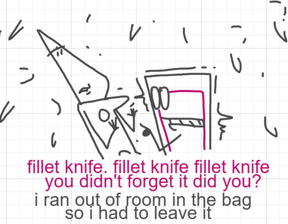 A panel from I've Been Everywhere, Man, episode nine of the Board Boards object show by Furretwalk/WalkingFurret.